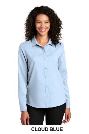 Port Authority Ladies Long Sleeve Performance Staff Shirt.  PORT A.  LW401